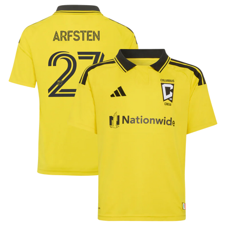 Maximilian Arfsten Columbus Crew adidas Youth 2026 The Crafted for Excellence Kit Jersey - Yellow