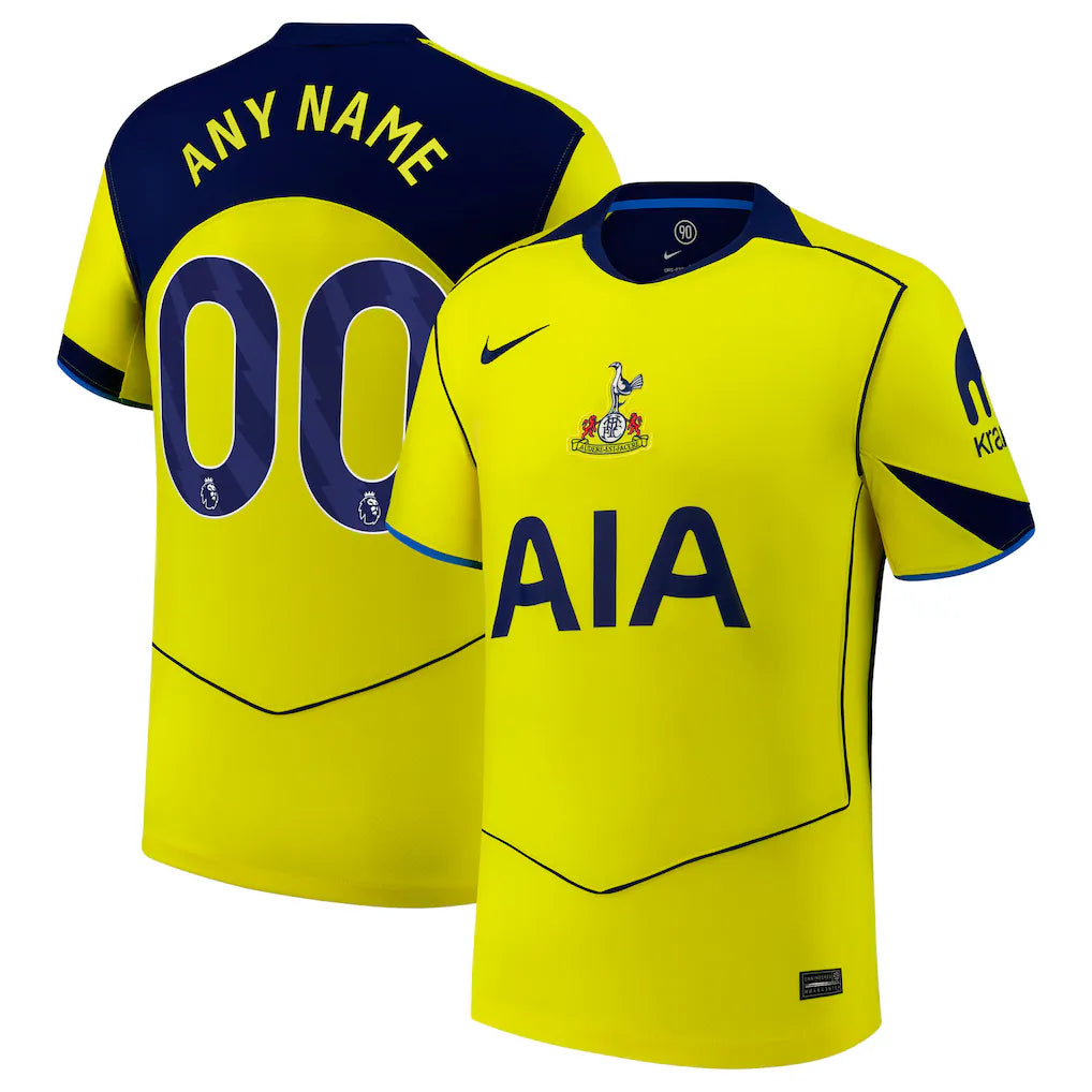 Tottenham Hotspur Nike 2025/26 Third Custom Jersey - Yellow