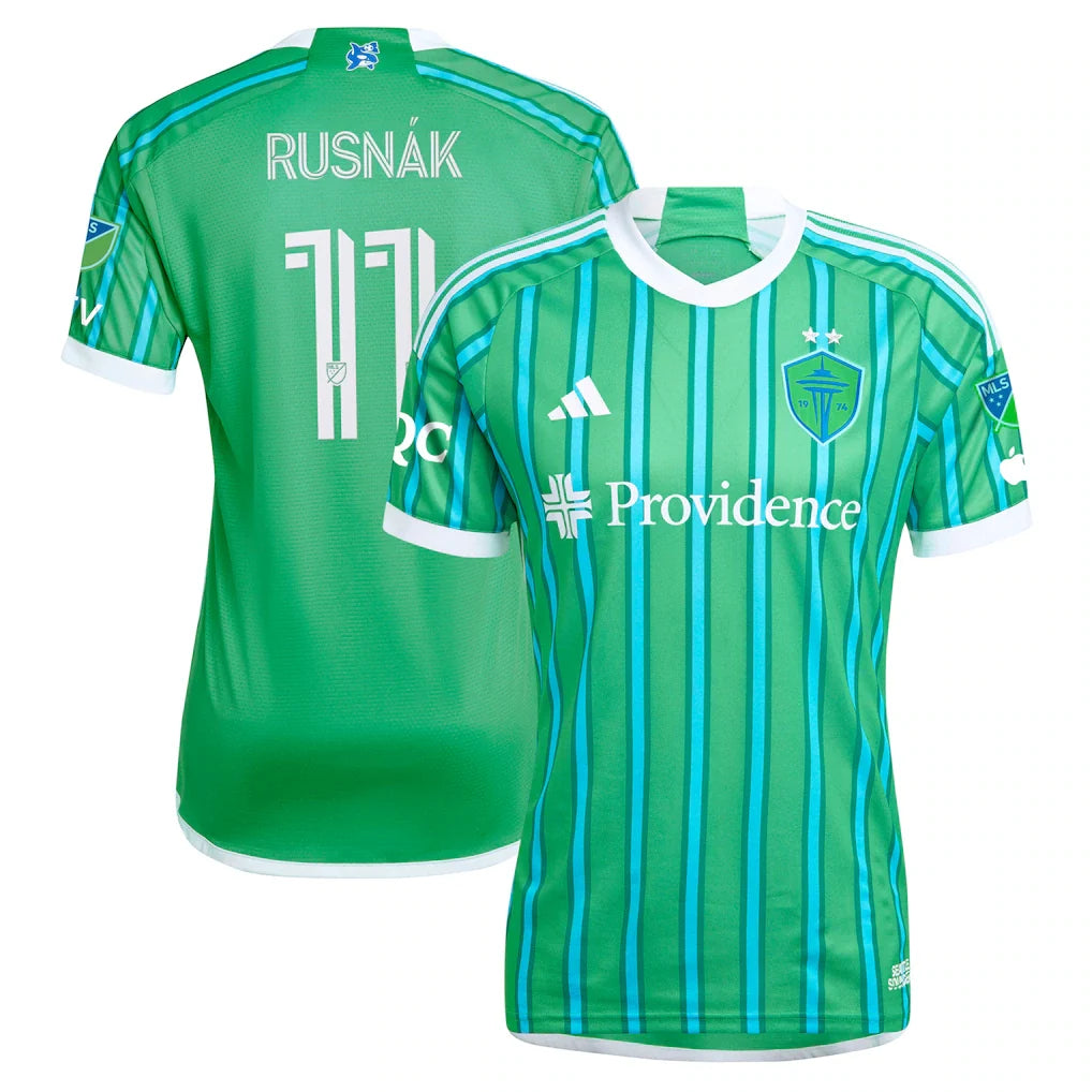 Albert Rusnak Seattle Sounders FC 2024 The Anniversary Kit Player Jersey - Green