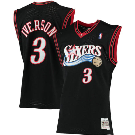 Allen Iverson Philadelphia 76ers 2000/01 Big & Tall Hardwood Classics - Black