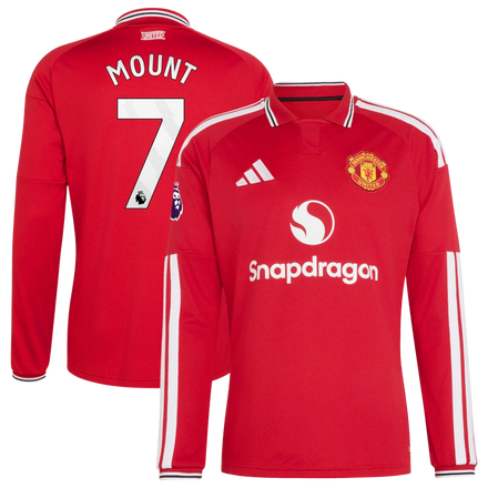 Mason Mount Manchester United 2026/27 Home Long Sleeve Jersey - Red