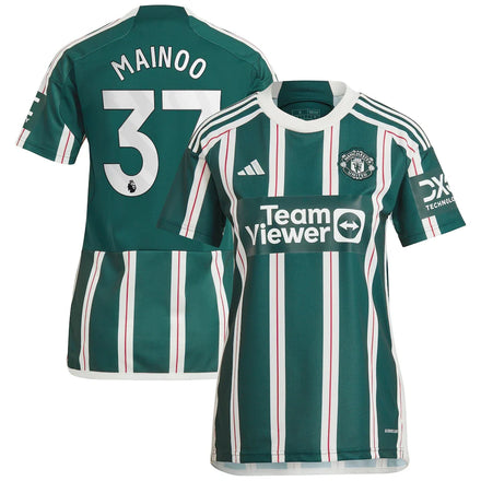 Kobbie Mainoo Manchester United adidas Women's 2023/24 Away Player Jersey - Green