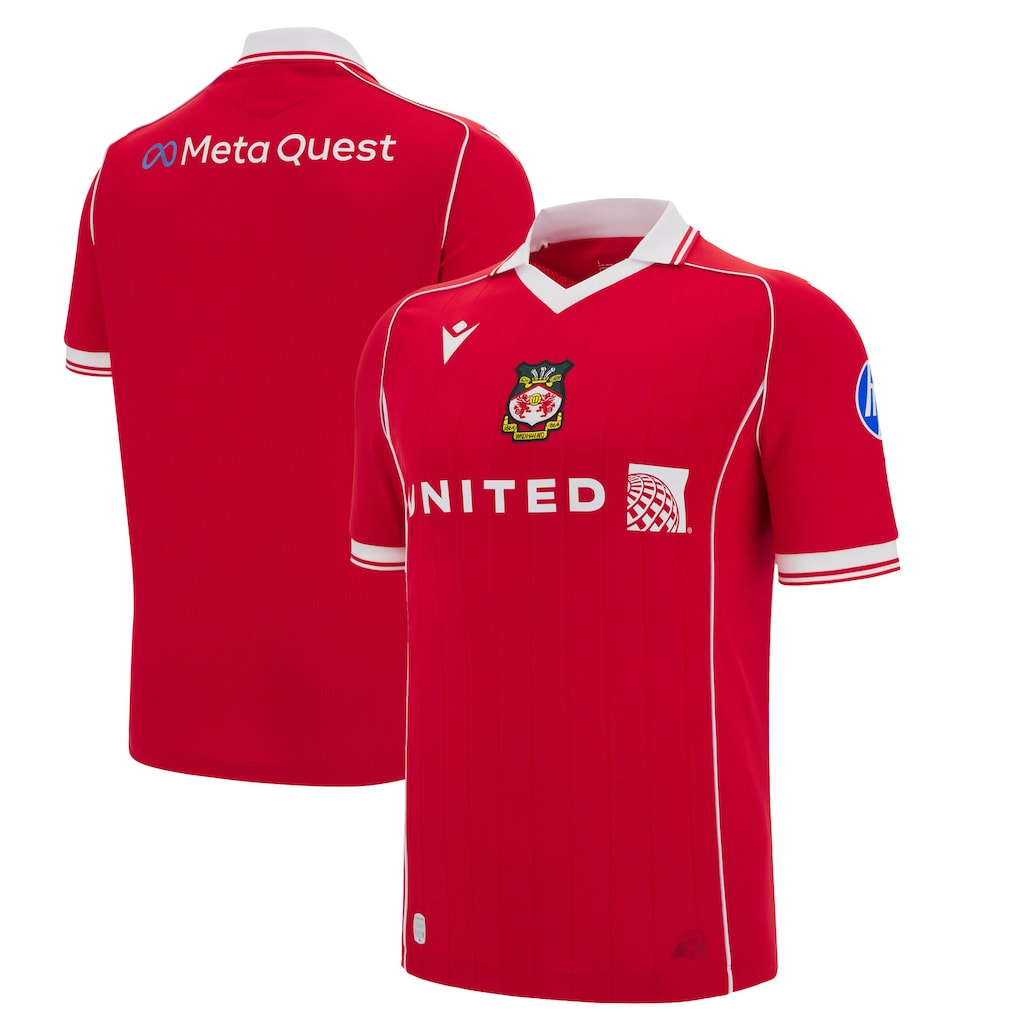 Macron Wrexham Male Adult Red MAC F25 Men's Jersey