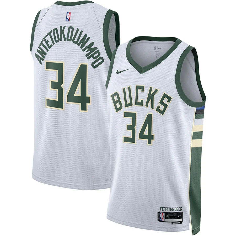 Giannis Antetokounmpo Milwaukee Bucks Unisex - Association Edition - White