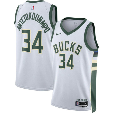 Giannis Antetokounmpo Milwaukee Bucks Unisex - Association Edition - White