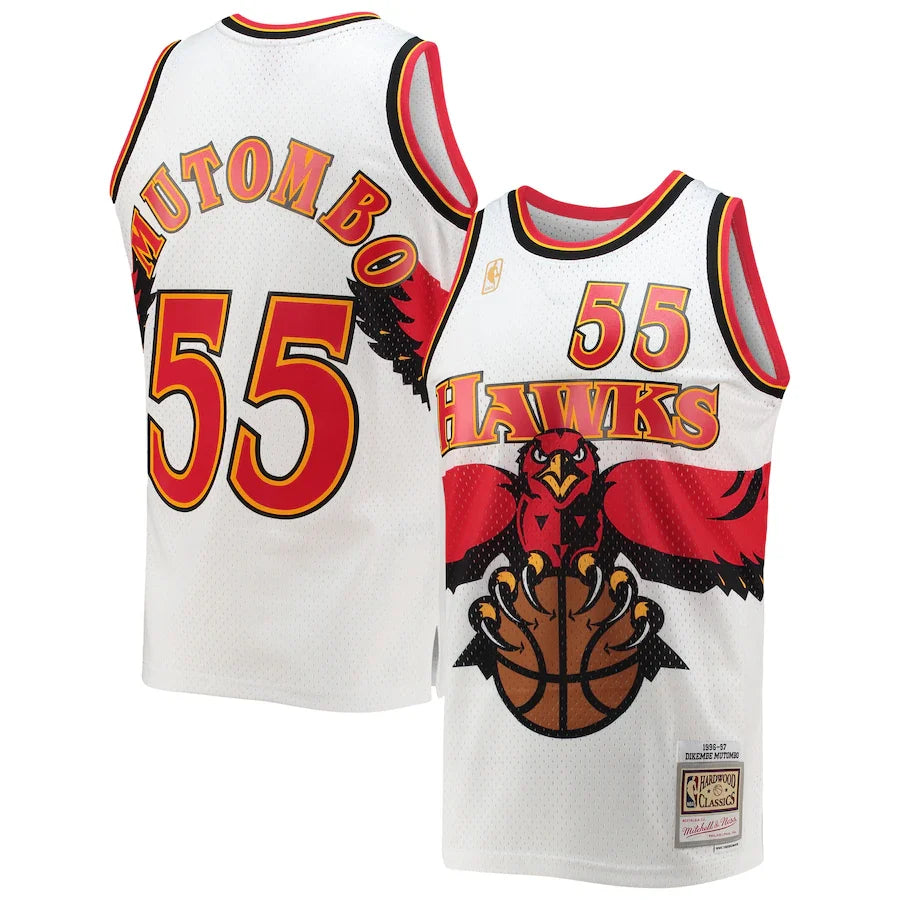 Dikembe Mutombo Atlanta Hawks 1996/97 Hardwood Classics - White
