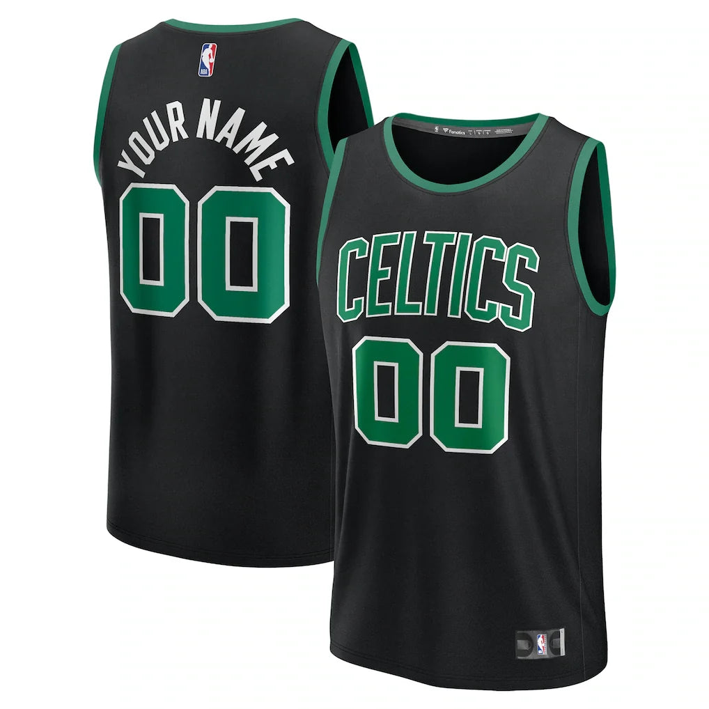 Boston Celtics Custom Jersey - Statement Edition - Black