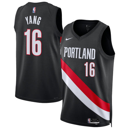 Yang Hansen Portland Trail Blazers Unisex - Icon Edition - Black