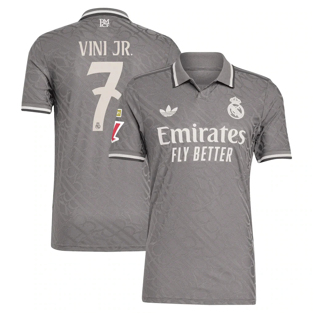 Vini Jr. Real Madrid 2024/25 Third Player Jersey - Charcoal