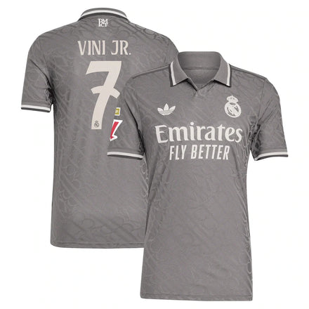 Vini Jr. Real Madrid 2024/25 Third Player Jersey - Charcoal