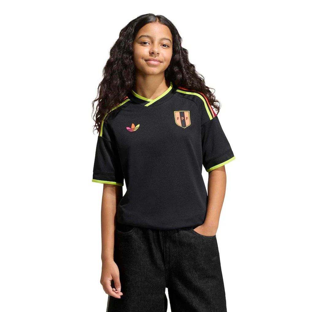 Peru National Team adidas Youth 2026 Away Jersey - Black
