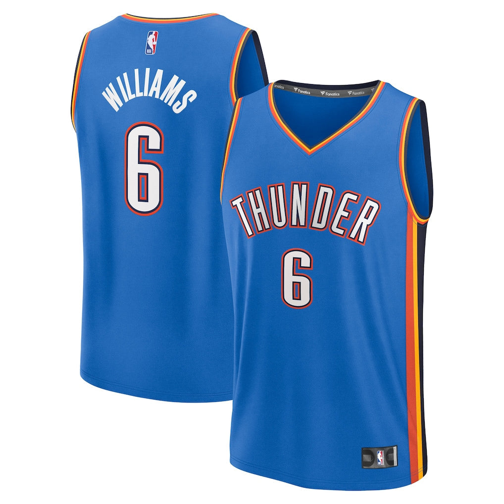 Jaylin Williams Oklahoma City Thunder Fanatics Fast Break Player Jersey - Icon Edition - Blue