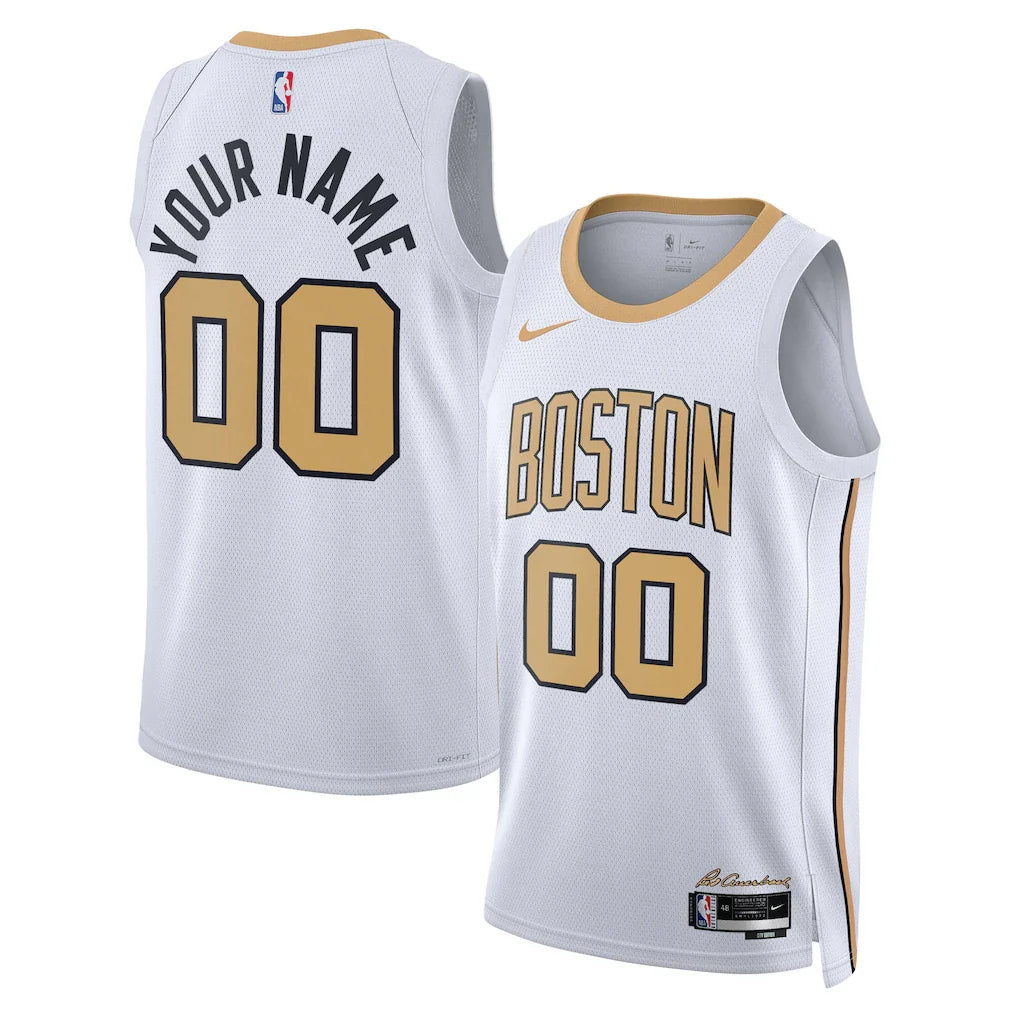 Boston Celtics Unisex 2025/26 City Edition Swingman Custom Jersey - White