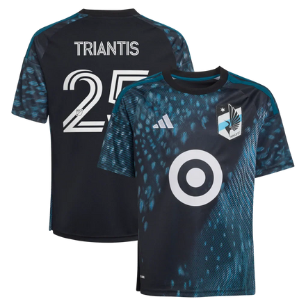 Nectarios Triantis Minnesota United FC adidas Youth 2026 The Decade Kit Jersey - Black