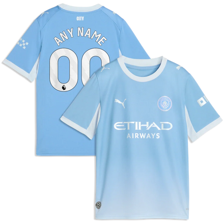 Manchester City Puma Youth 2026/27 Home Custom Jersey - Light Blue