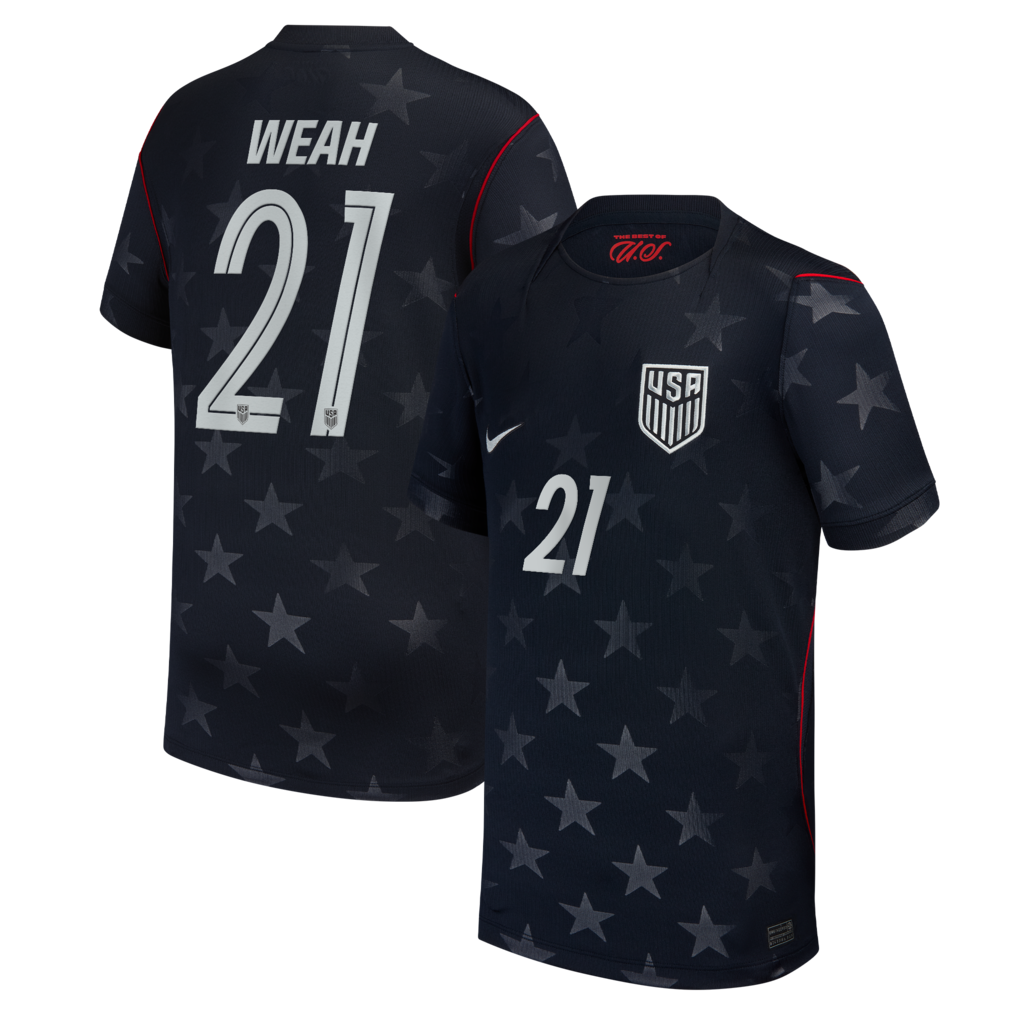 Timothy Weah USMNT Nike Youth 2026 Away Stadium Jersey - Blue