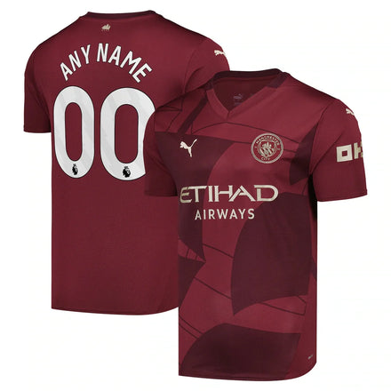 Manchester City Puma 2024/25 Third Custom Jersey - Burgundy