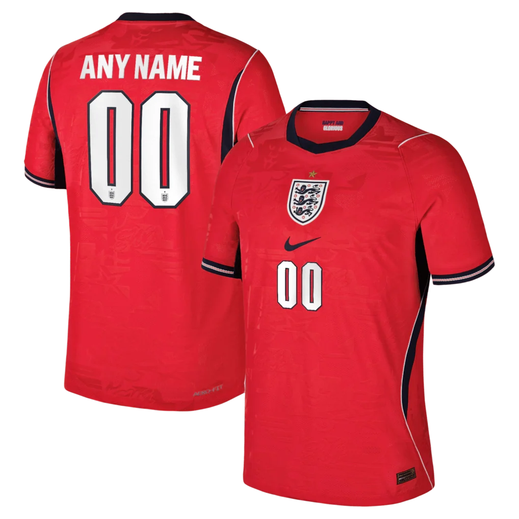 England National Team 2026 Away Match Custom Jersey - Red