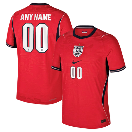 England National Team 2026 Away Match Custom Jersey - Red