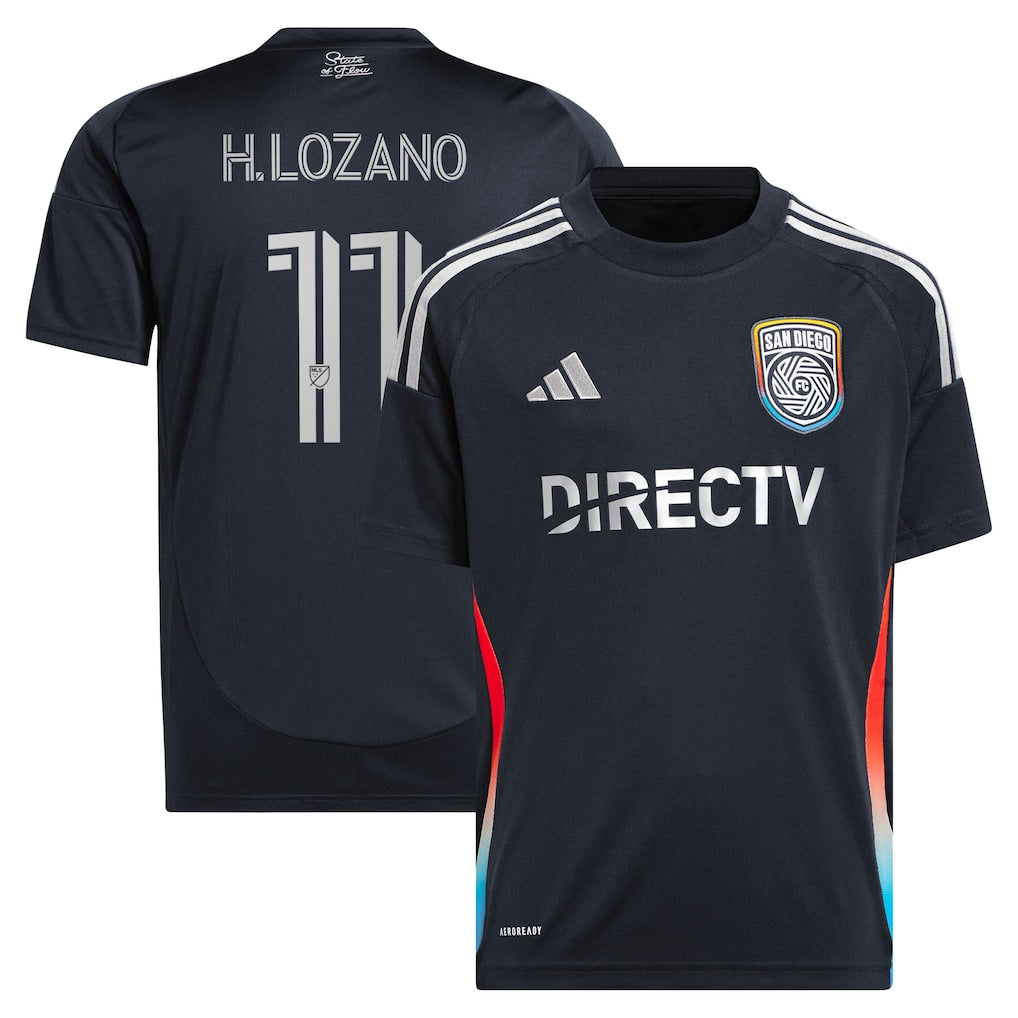 Hirving Lozano San Diego FC adidas Youth 2025 State of Flow Player Jersey - Navy