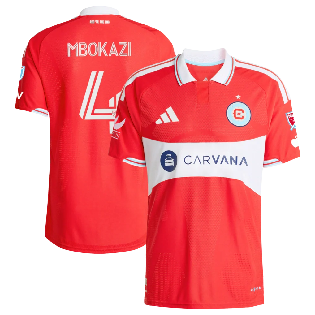Mbekezeli Mbokazi Chicago Fire 2026 Forever Red On-Field Patch Jersey - Red