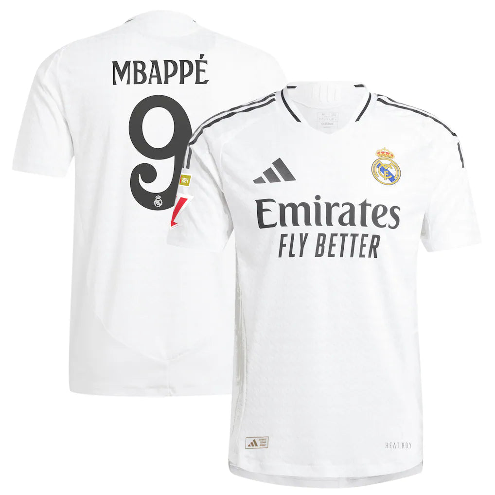 Kylian Mbappé Real Madrid 2024/25 Home Player Jersey - White