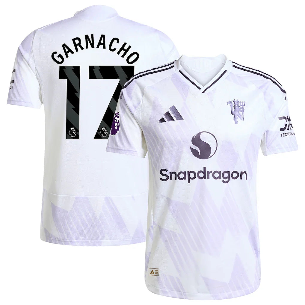 Alejandro Garnacho Manchester United 2025/26 Away Player Jersey - White
