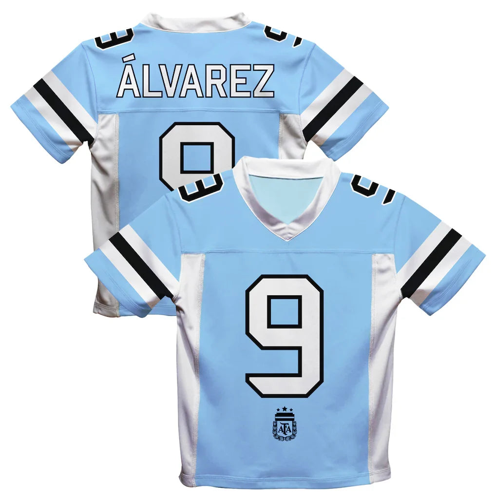 Julián Álvarez Argentina National Team Vive La Fete Football Jersey - Light Blue