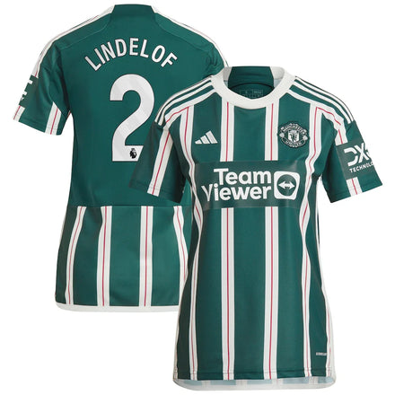Victor Lindelof Manchester United adidas Women's 2023/24 Away Player Jersey - Green