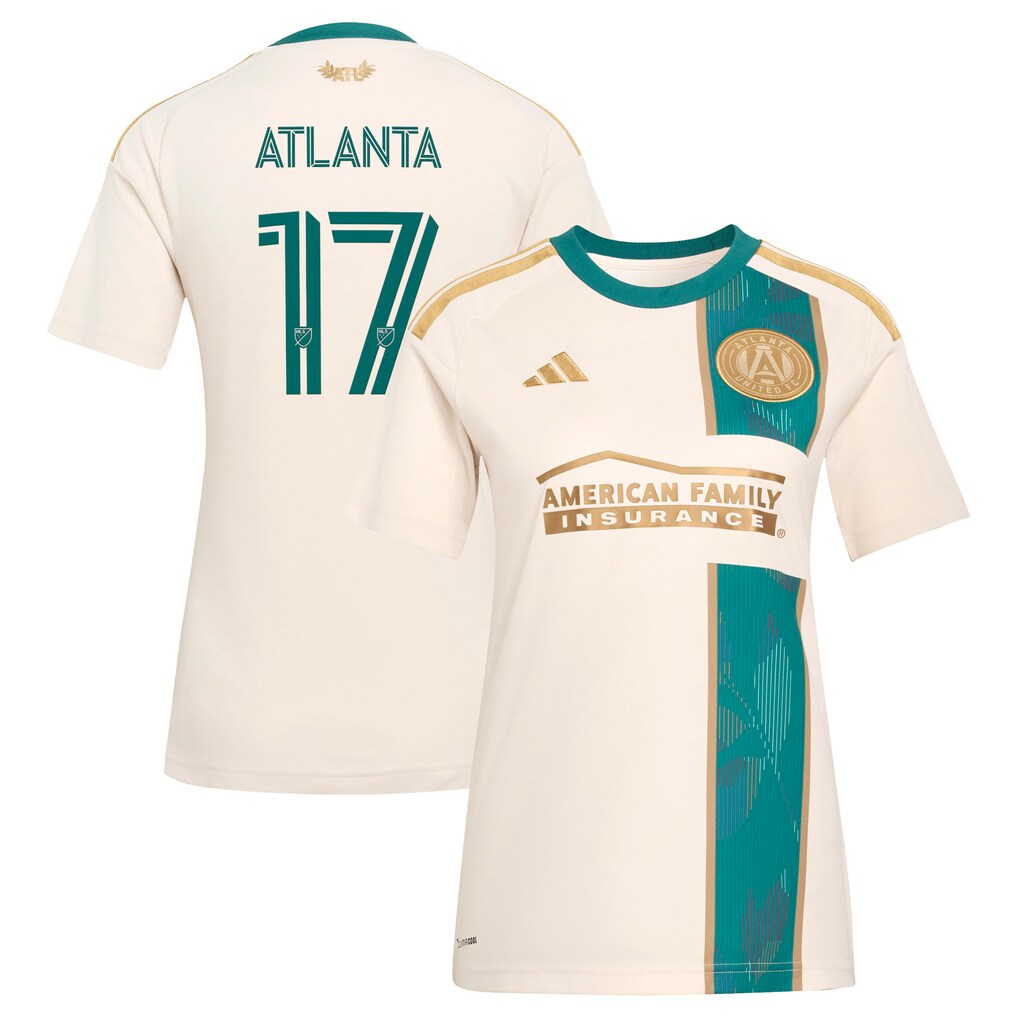 #17 Atlanta United FC adidas Women's 2026 Spirit of '96 Jersey - Tan