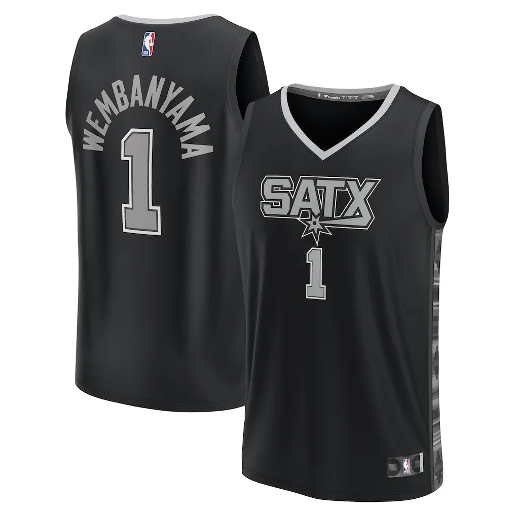 Victor Wembanyama San Antonio Spurs Player Jersey - Statement Edition - Black