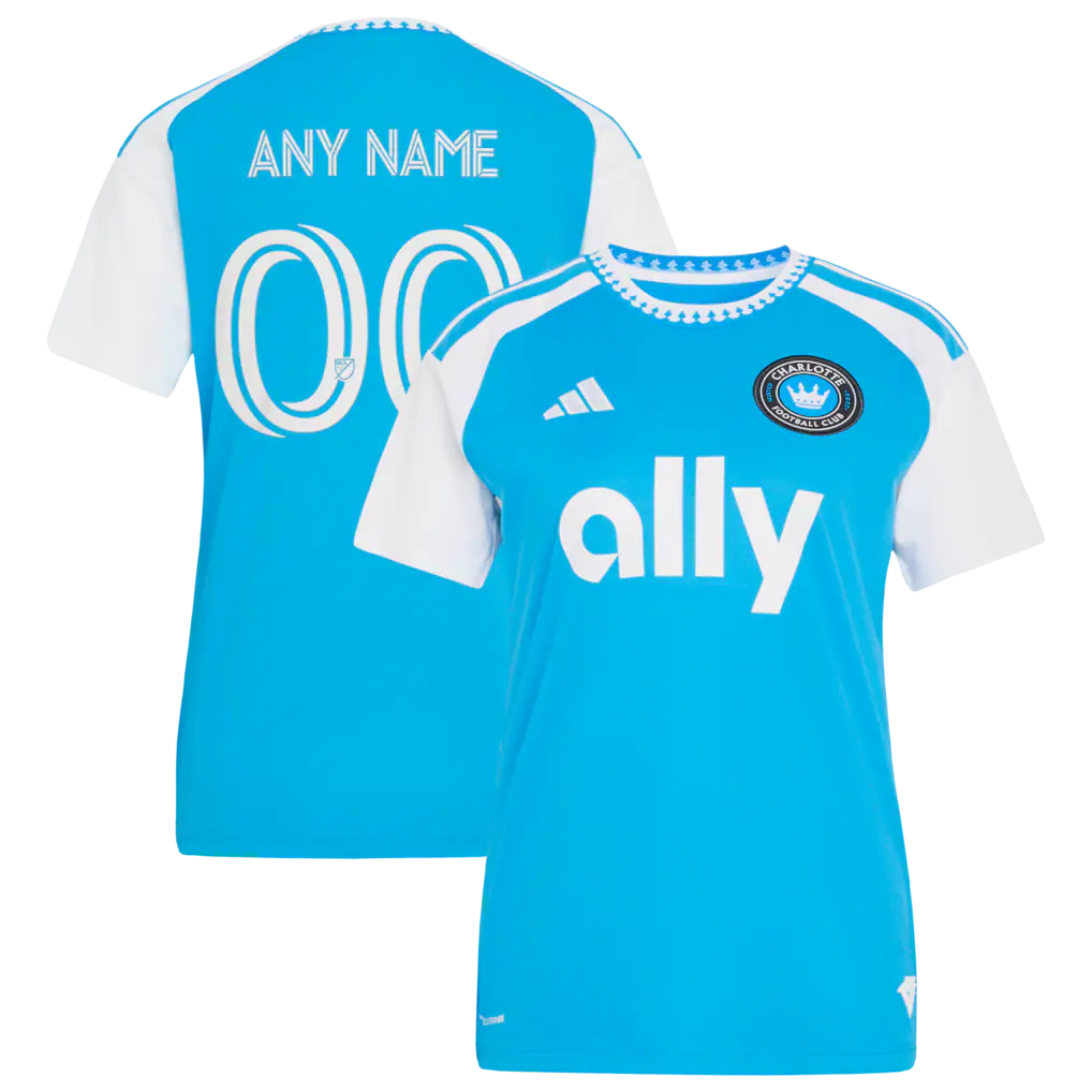 Charlotte FC adidas Women's 2026 Carolina Kit: Crowns Up Custom Jersey - Blue