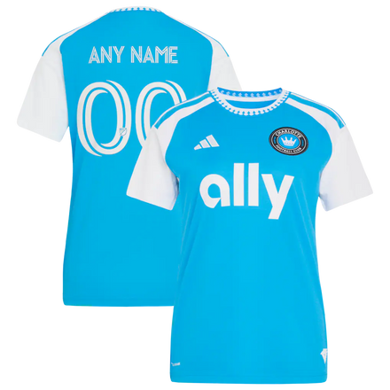 Charlotte FC adidas Women's 2026 Carolina Kit: Crowns Up Custom Jersey - Blue