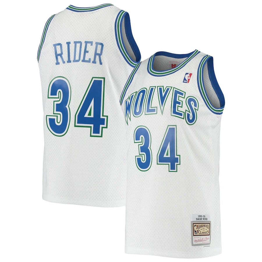 Isaiah Rider Minnesota Timberwolves 1995/96 Hardwood Classics - White