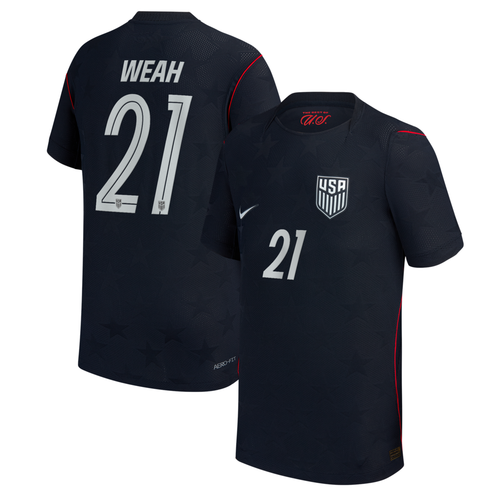 Timothy Weah USMNT Youth 2026 Away Match - Blue