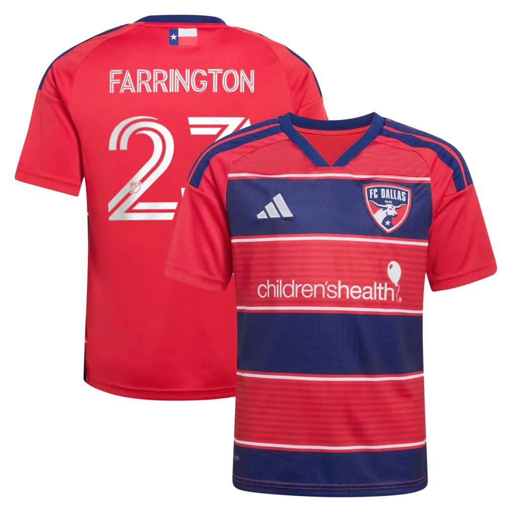 Logan Farrington FC Dallas adidas Youth 2026 DNA Kit Jersey - Red