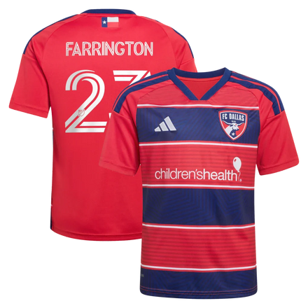 Logan Farrington FC Dallas adidas Youth 2026 DNA Kit Jersey - Red