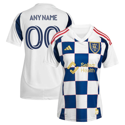 Real Salt Lake adidas Women's 2025 Grid City Custom Jersey - White