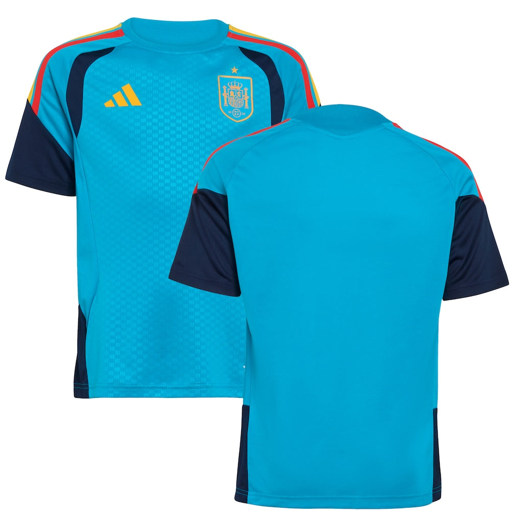 Spain National Team Youth 2026 Home Tiro Training Jersey - Turquoise