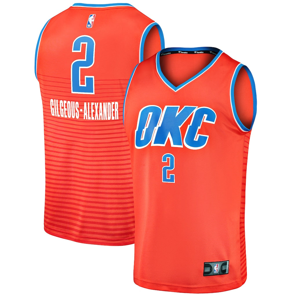 Shai Gilgeous-Alexander Oklahoma City Thunder Player Jersey - Statement Edition - Orange