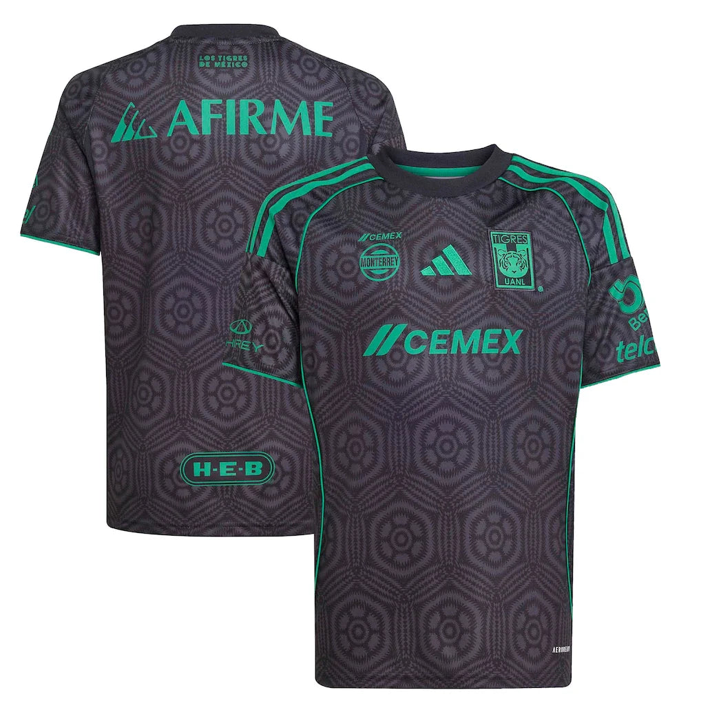 Tigres UANL adidas Youth 2025/26 Third Jersey - Gray