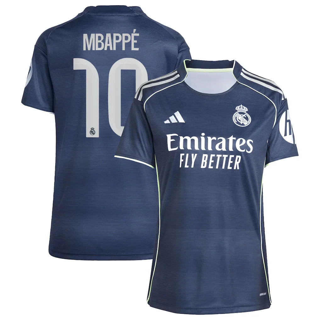 Kylian Mbappé Real Madrid adidas Women's 2025/26 Away Player Jersey - Blue