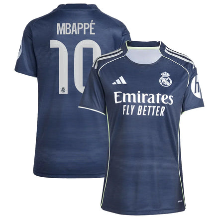 Kylian Mbappé Real Madrid adidas Women's 2025/26 Away Player Jersey - Blue