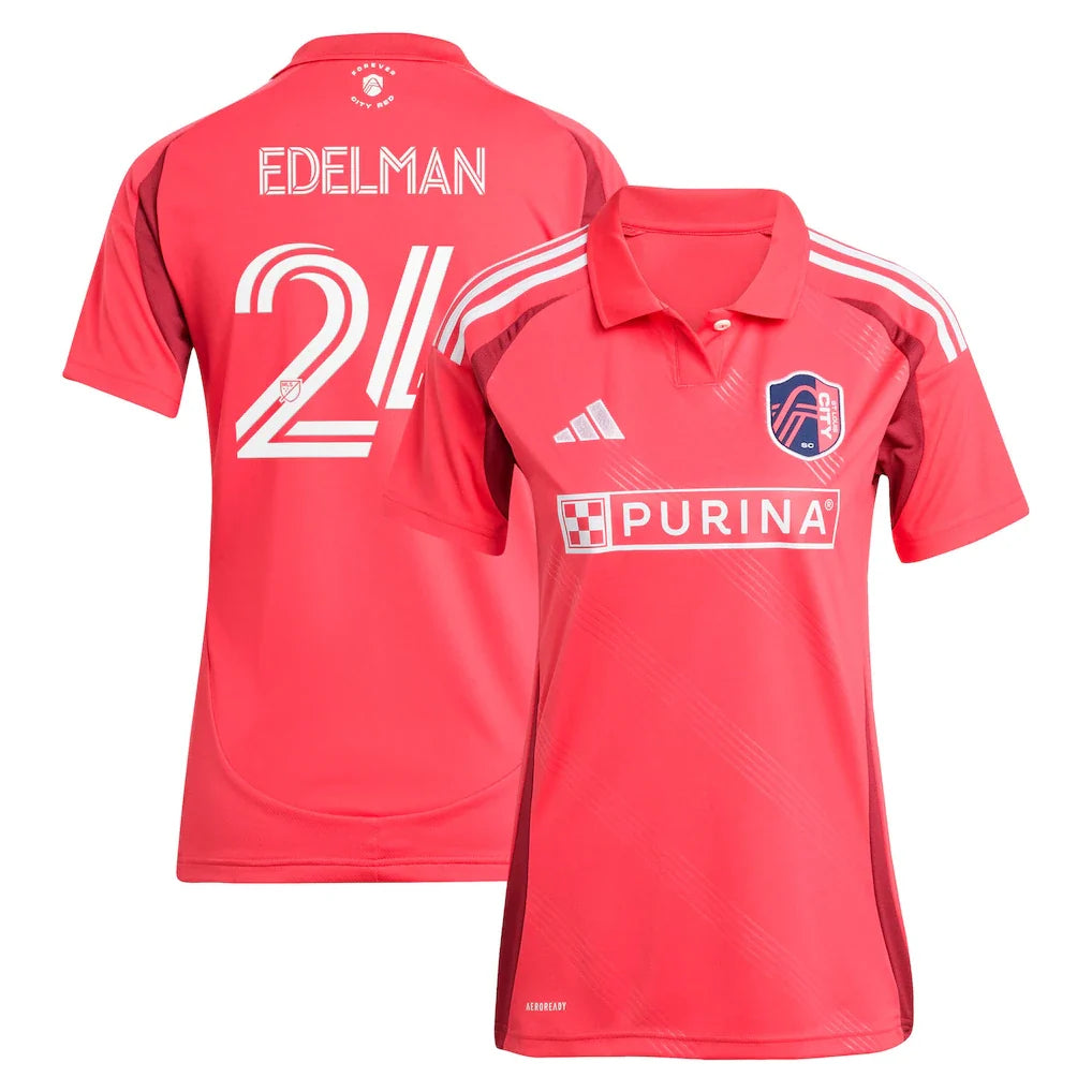 Daniel Edelman St. Louis CITY SC adidas Women's 2025 Forever CITY Red Jersey - Red