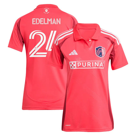 Daniel Edelman St. Louis CITY SC adidas Women's 2025 Forever CITY Red Jersey - Red