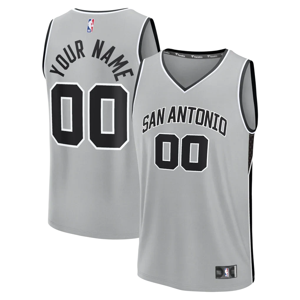 San Antonio Spurs Fastbreak Custom Jersey - Statement Edition - Silver