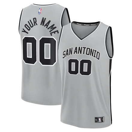San Antonio Spurs Fastbreak Custom Jersey - Statement Edition - Silver