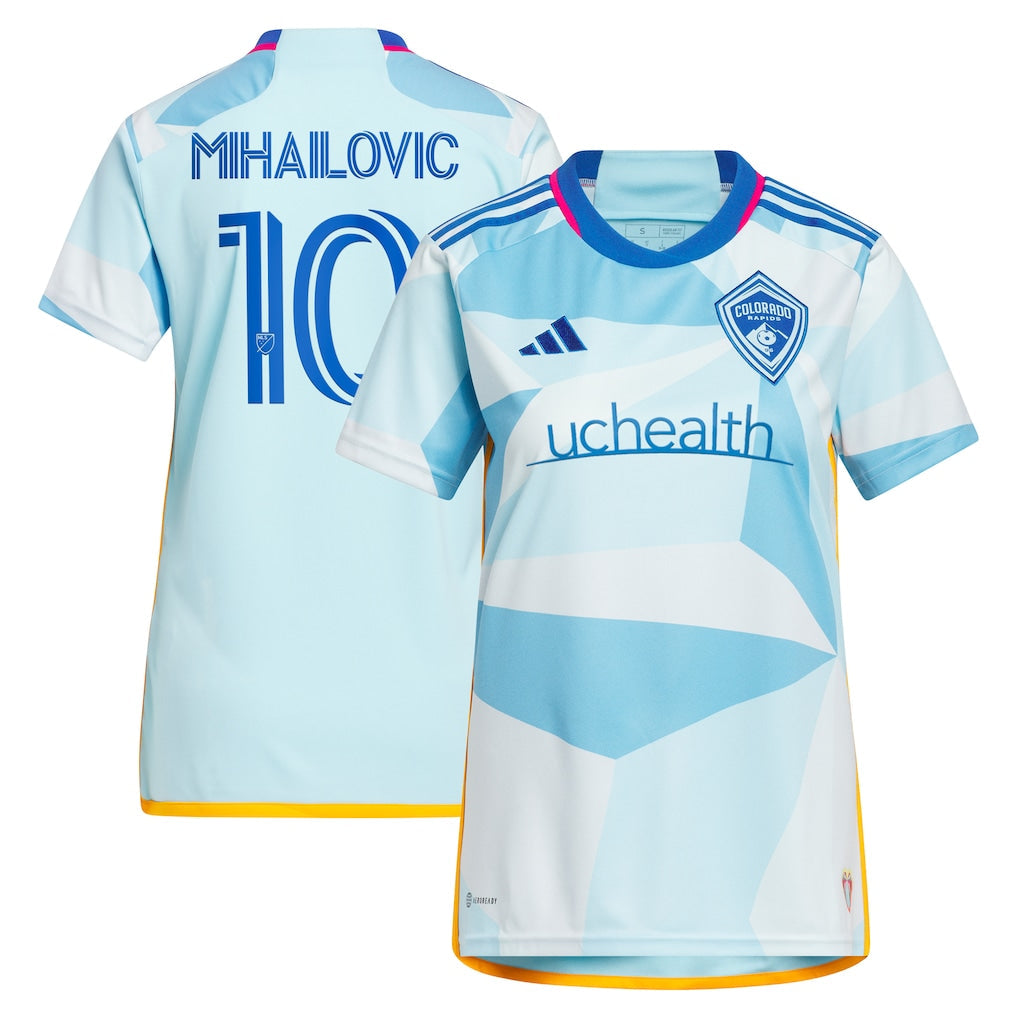Djordje Mihailovic Colorado Rapids adidas Women's 2024 New Day Kit Player Jersey - Light Blue
