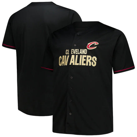 Cleveland Cavaliers Big & Tall Pop Full-Button Jersey - Black