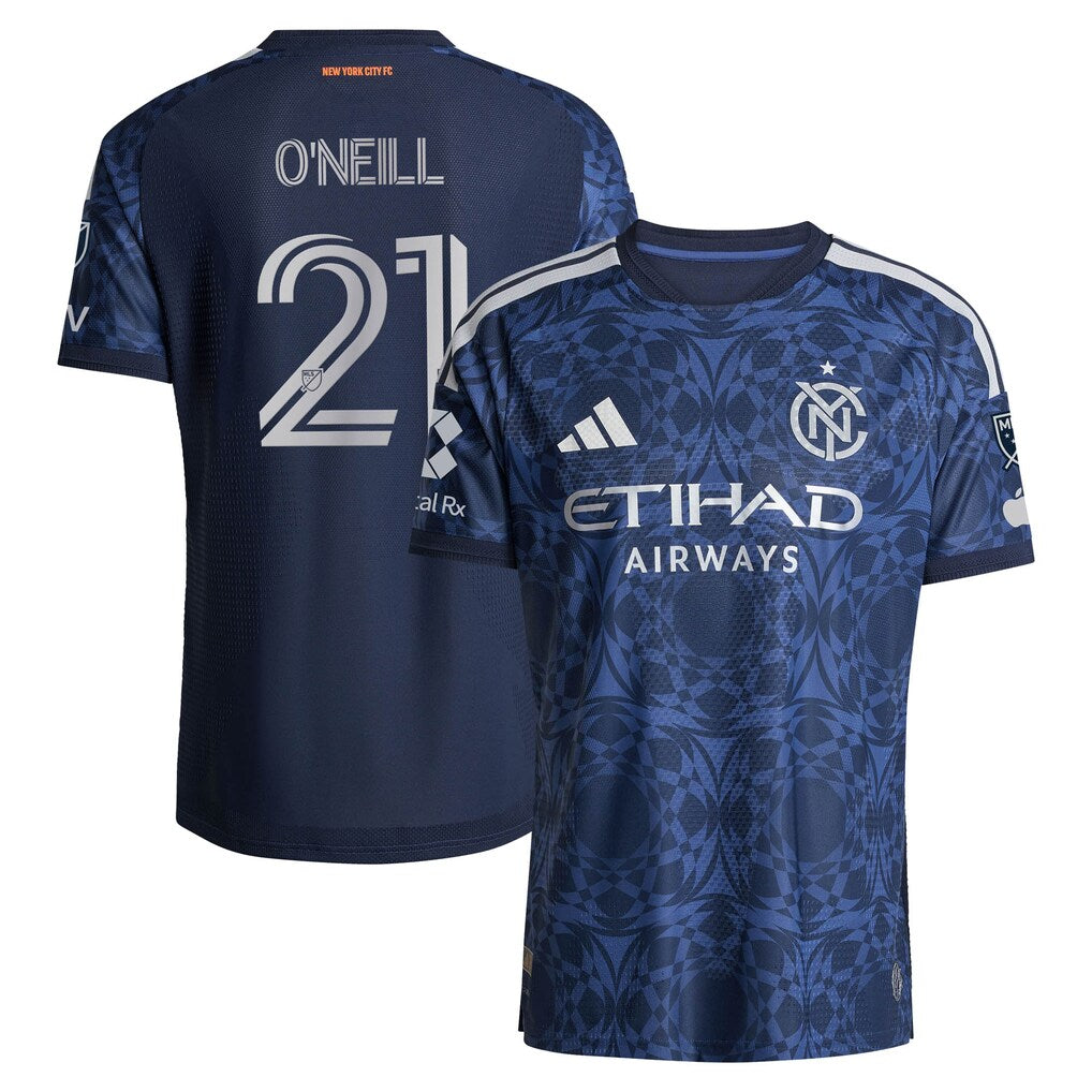 Aiden O’Neill New York City FC 2026 The All Nations Kit On-Field Patch Jersey - Blue